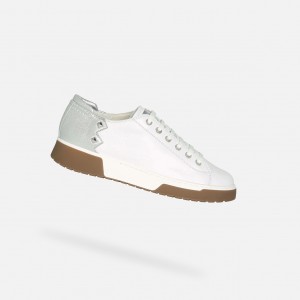 Geox Kapha Sneakers Damen Weiß Silber | ZMQX-85416