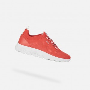 Geox Spherica Sneakers Damen Rot | KAHD-63504
