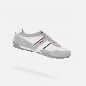 Geox Wells Sneakers Herren Hellgrau Weiß | EKYT-02174