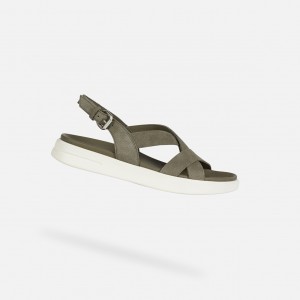 Geox Xand 2s Sandalen Damen Olivgrün | OAUW-91527